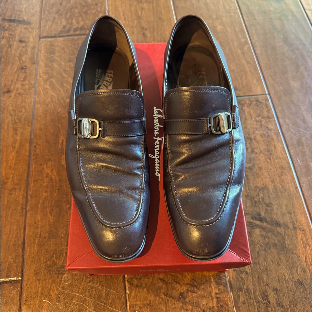 Ferragamo brown shoes, men’s size 10 1/2